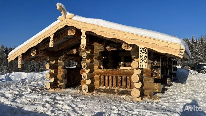 Сруб Супер Бани 7,5 на 5 из сухой Северной сосны