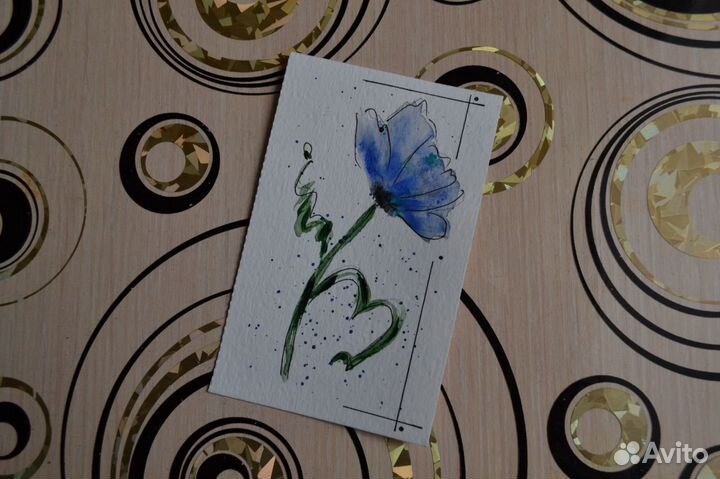 Открытки акварелью 8 марта