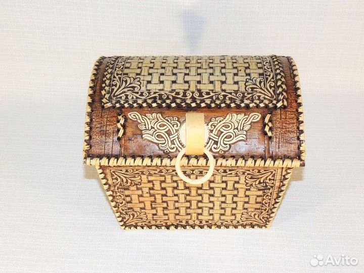 Сундук ларец из бересты 