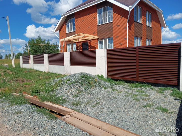 Откатные ворота под ключ с доставкой и установкой