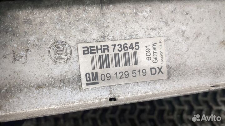 Радиатор интеркулера Opel Zafira A, 2001