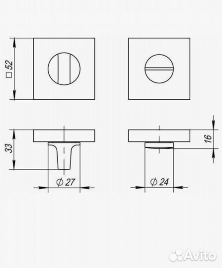 Ручка дверная матовый никель/хром