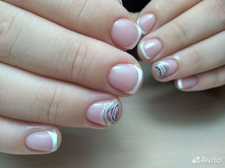 Гелевое наращивание ногтей,гель-лак