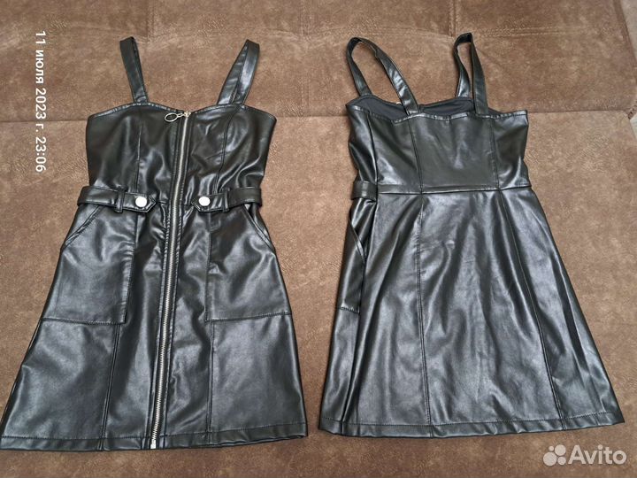 Сарафан из экокожи 140