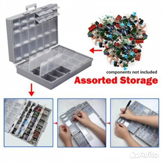 Бокс для радиодеталей органайзер для хранения SMD
