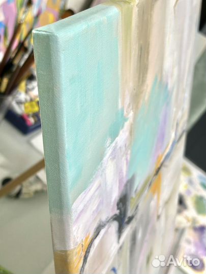 Картина маслом, абстракция, ручная работа