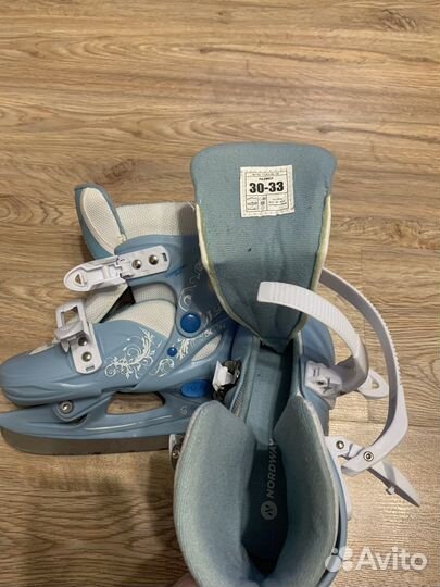 Коньки детские nordway раздвижные 30-33