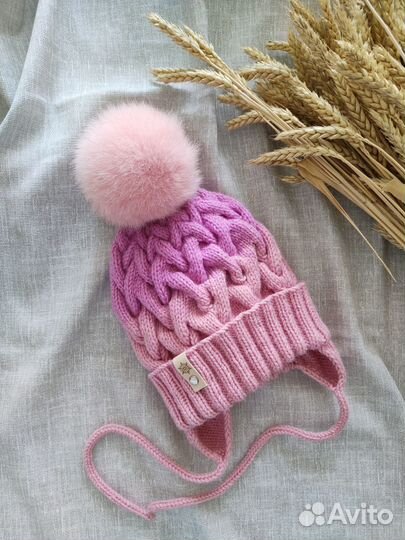 Шапка с помпоном и снуд. Новый комплект