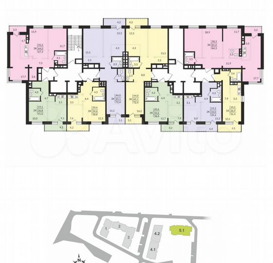 2-к. квартира, 40,2 м², 2/17 эт.
