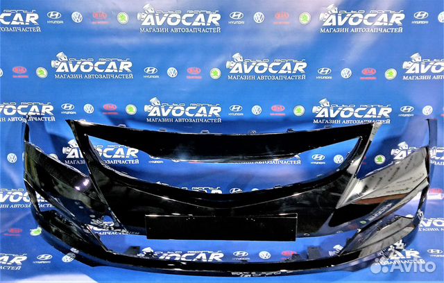 Бампер передний Черный Hyundai Solaris 2014-2016