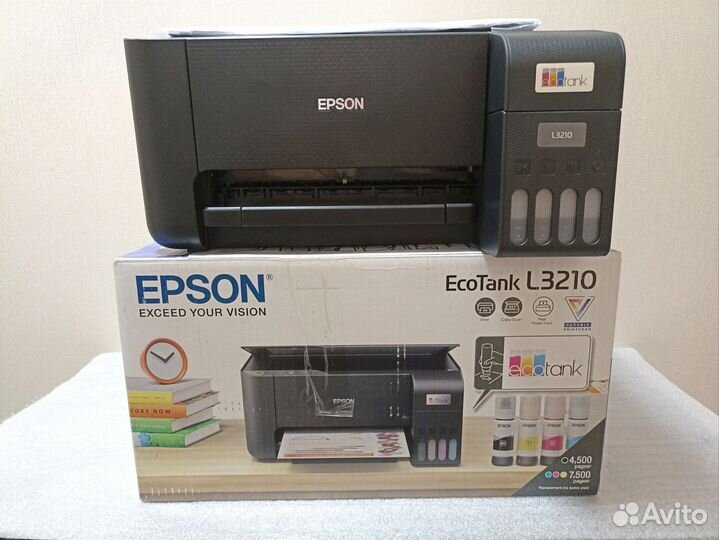 Цветное мфу Epson L3210 снпч печать фото