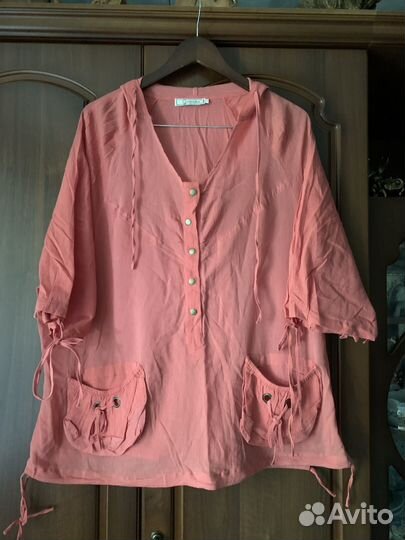 Шикарная летняя худи, туника, новая, 54-62