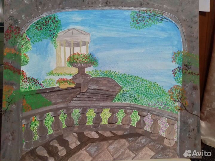 Картина акрилом.Холст на картоне