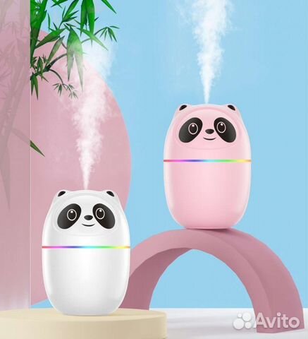 Увлажнитель воздуха ночник Панда 7 цвет. подсветки