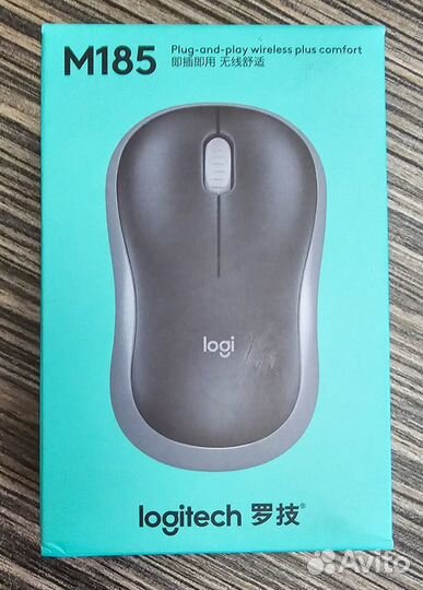 Мышь Logitech Wireless Mouse M185 кр-черн.(новая)