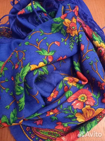 Павловопосадский платок, шерсть (Новый)