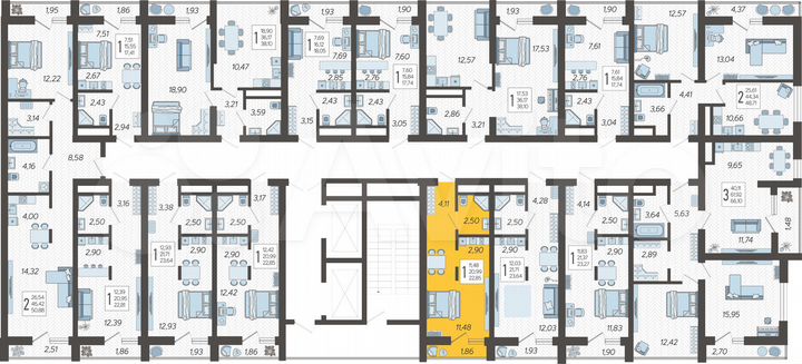 Квартира-студия, 22,9 м², 5/19 эт.