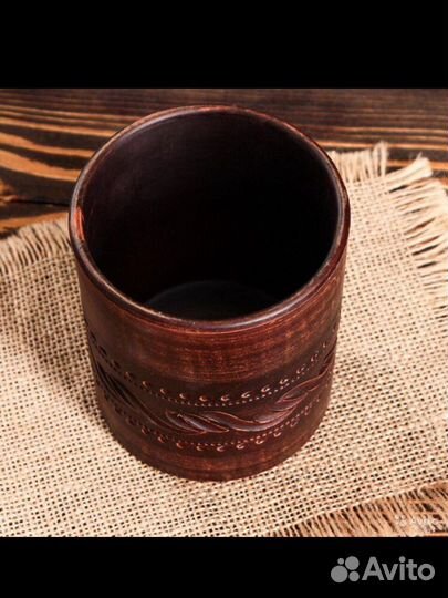 Стакан керамический из натуралтного материала