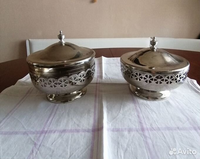 Сахарница мельхиор СССР