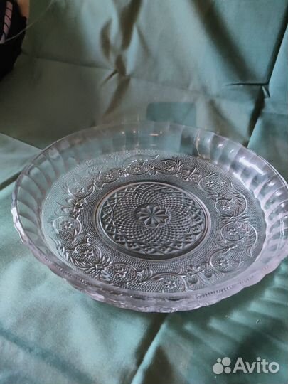 Блюдо хрустальное СССР салатник
