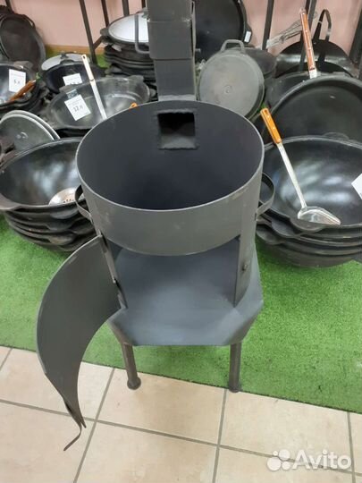 Печь 3мм с трубой, под казан 12 литров
