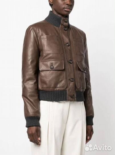 Кожаная куртка Prada