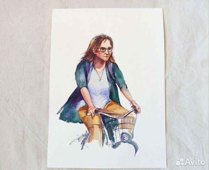 Акварельные картины. Люди. Портрет