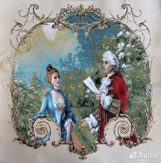 Гобелены с дамами, кавалерами, галантными сценами