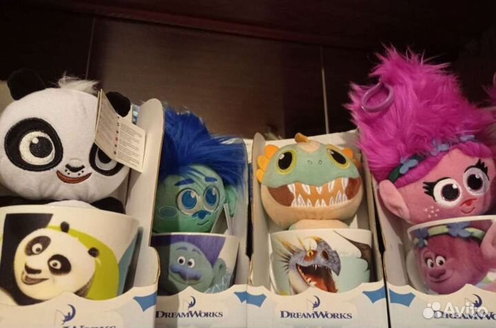 Мягкая игрушка с кружкой, 6 шт