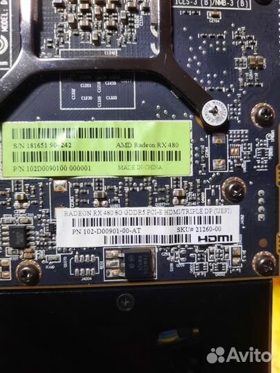 Видеокарта rx480 8gb