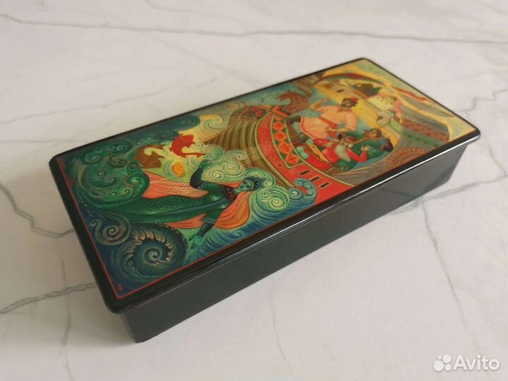 Шкатулка Мстера (Палех) 60-70 годов 