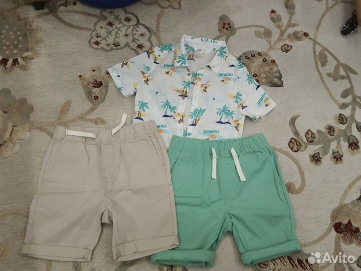 Рубашка и шорты hm 128 р gap futurino панама шляпа