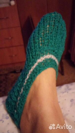 Вязаные тапочки