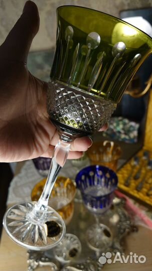 Бокалы цветной хрусталь Франция, Лорейн