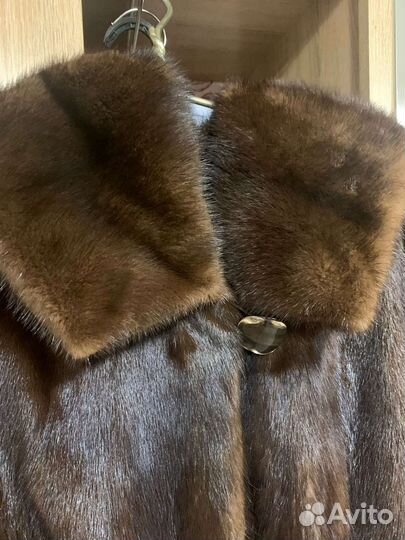 Шуба норковая с капюшоном