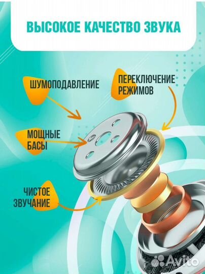 Наушники с ушками и подсветкой новые