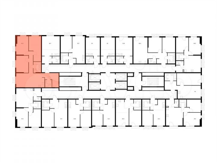 3-к. квартира, 81,3 м², 15/24 эт.