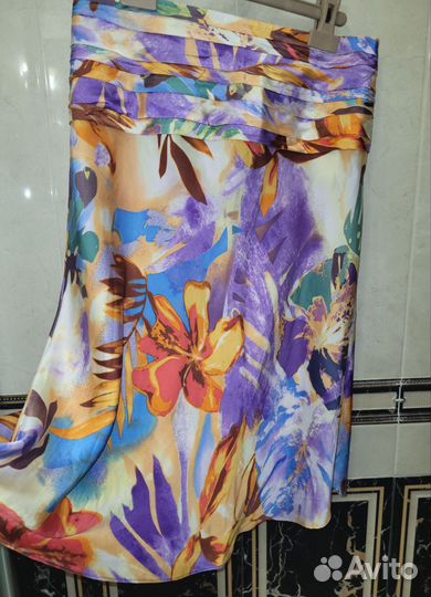 Шикарная женская шелковая юбка xs-s