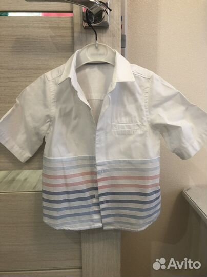 Рубашки белые для мальчика рост 80 см