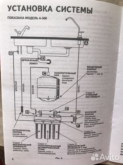 Фильтр обратного осмоса Атолл. Оригинал