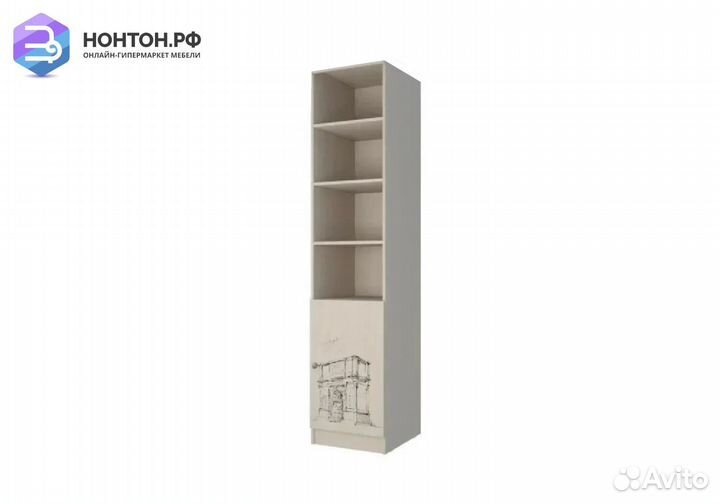 Стеллаж Мийа-3А ясень шимо светлый / фотопечать го