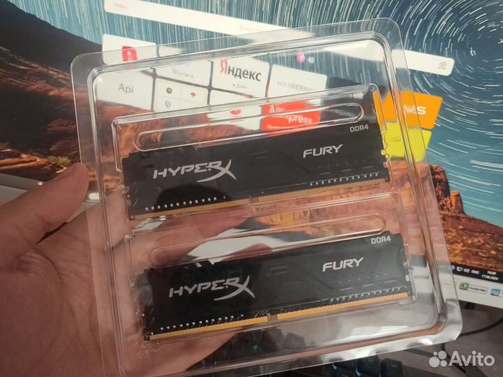Оперативная память Hyper fury ddr4 2х8gb