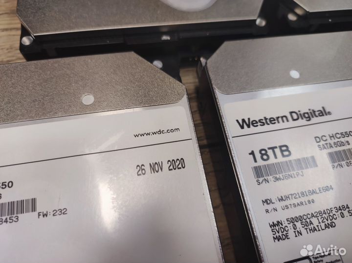 Жесткие диски 18 TB Western Digital HC550