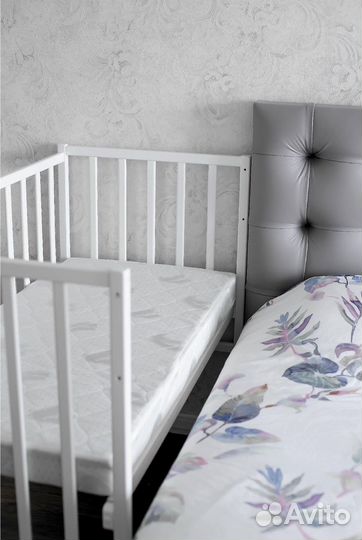 Кровать, матрас, бортики, балдахин