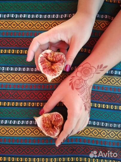 Мехенди натуральной хной и джагуа гелем