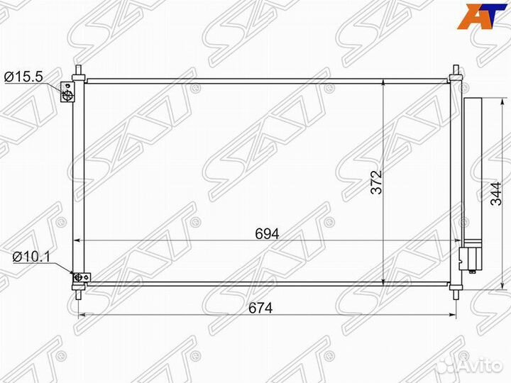 Радиатор кондиционера honda civic 12- 4D