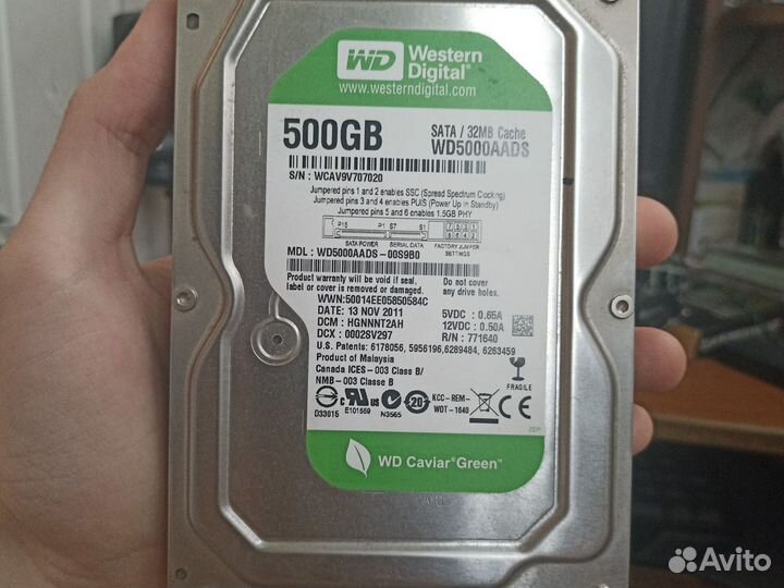 Жесткий диск HDD 500gb