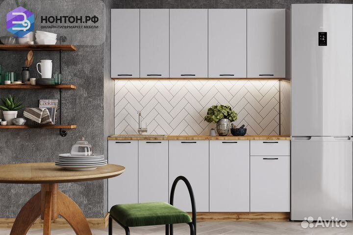 Кухня Валерия 1.8м серая
