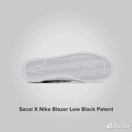 Nike Sacai X Blazer Low Black Patent