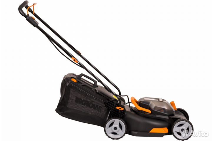 Аккумуляторная газонокосилка worx WG743E 2х20В